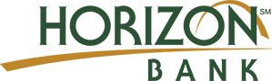 Horizon Bank green and gold text logo.